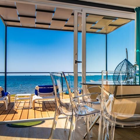 Mobile home 5 persons - Camping Villa first row to the sea