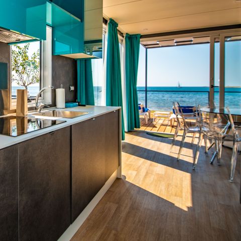 Stacaravan 5 personen - Camping Villa eerste rij naar zee