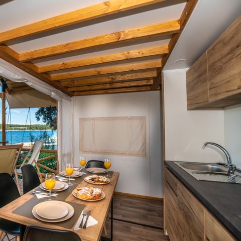 Zelt 4 Personen - Glamping-Safari-Loft-Zelt mit zwei Schlafzimmern - Meerblick