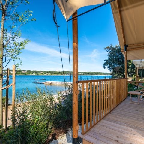 Tenda 4 persone - Tenda safari a soppalco glamping con due camere da letto - vista mare