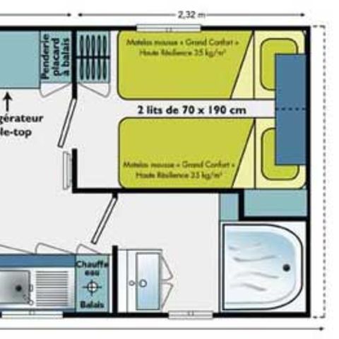 CASA MOBILE 4 persone - Mougins - Altair -  2 CAMERE DA LETTO, 25 m², vista mare
