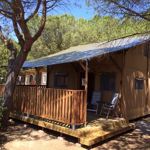 Lodge 6 personen - Lodgetent incl. sanitair