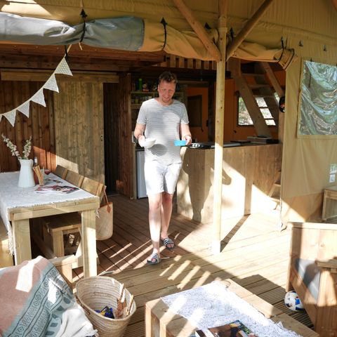 Lodge 6 personen - Lodgetent incl. sanitair