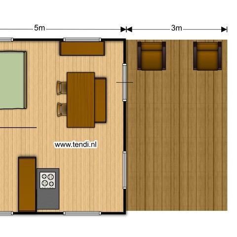 TENDA IN TELA E LEGNO 4 persone