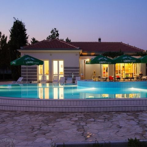 Pitch - Large pitch for one car + caravan, camper van, family tent (one person included in the price)