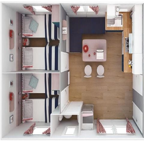 Mobile home 5 persons - Mobile home Malta Living 400 6/7 persons