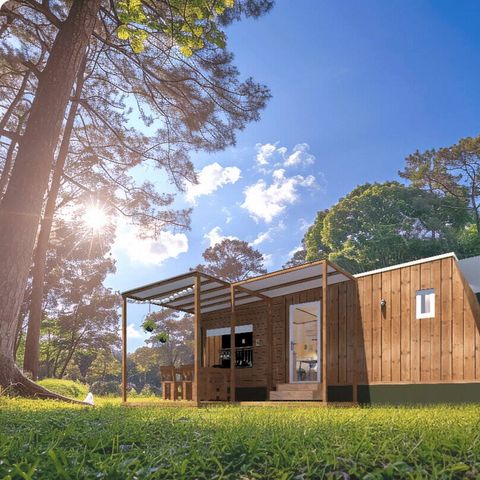HÉBERGEMENT INSOLITE 4 personnes - Tiny House | 2 Ch. | 4 Pers. | Terrasse surélevée | 1 SDB