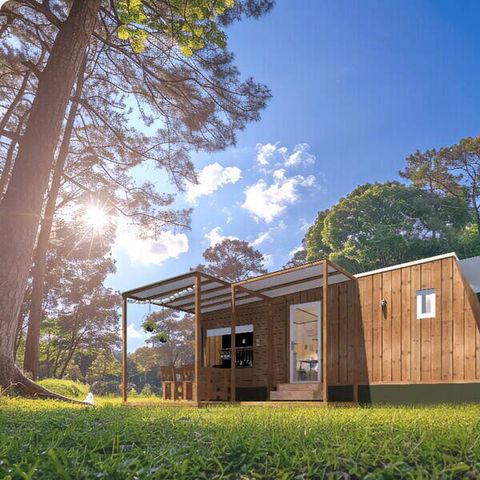 Tiny House 4 personen - Tiny House | 2 slaapkamers | 4 pers | Verhoogd terras | 1 badkamer | Airconditioning