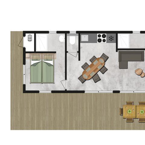 LODGE 6 persone - Ecolodge | 3 Camere da letto | Animali ammessi