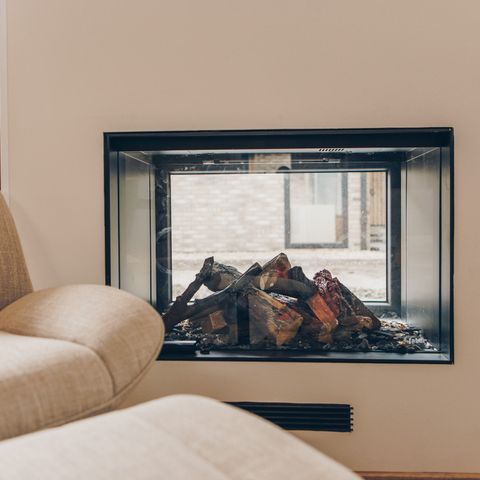 Ferienhaus 6 personen - Blick auf den Bach mit Whirlpool und Sauna