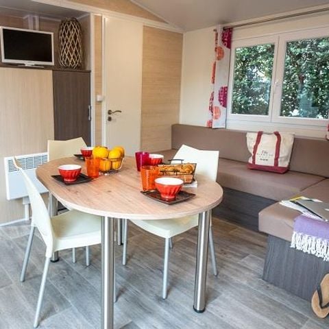 Stacaravan 4 personen - Cottage Grand Confort Glenans 31m² - 2 kamers / Overdekt houten terras