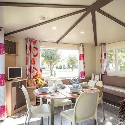 Mobilheim 4 Personen - Cottage Grand Confort Maledives 32m² - 2 Zimmer / ÜBERDECKTE HOLZTERRASSE