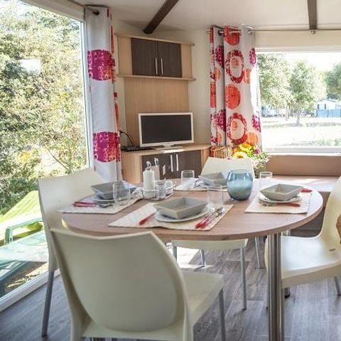 MOBILHOME 4 personas - Cottage Grand Confort Maldivas 32m² - 2 habitaciones / TERRAZA CUBIERTA DE MADERA