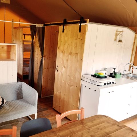 Safaritent 6 personen - incl. sanitair
