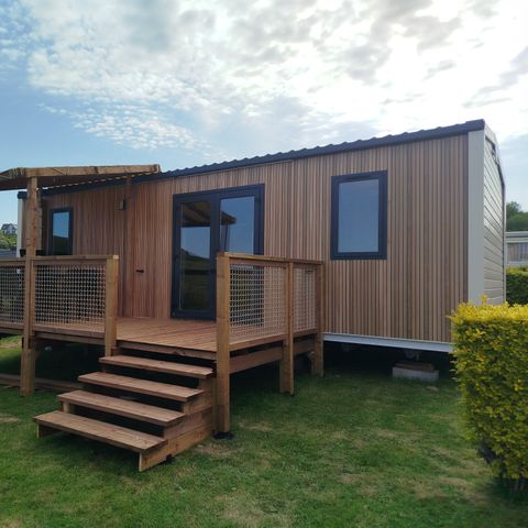 Stacaravan 6 personen - Premium stacaravan - 3 slaapkamers - halfoverdekt terras 