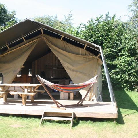 TIENDA DE LONA Y MADERA 5 personas - Strandheem lodge glamping con instalaciones sanitarias privadas