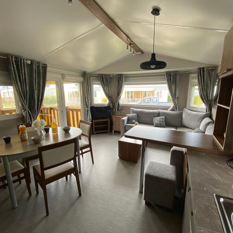 Mobilheim 4 personen - 2 Schlafzimmer - überdachte Terrasse - exklusiv