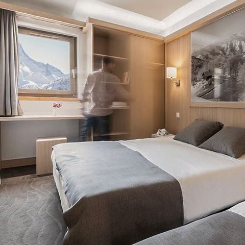 Hotelkamer 3 personen - Kamer voor 3 personen met uitzicht op de pistes