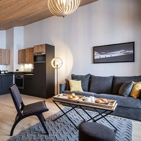 Piso 6 personas - Apartamento de 2 habitaciones con baño, para 4-6 personas, con vistas a la montaña