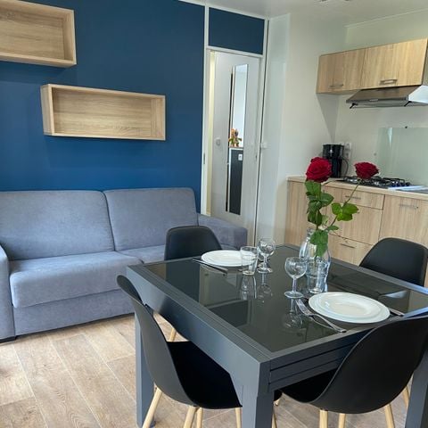 Safarizelt 6 Personen - Sunêlia Luxe Lodge 3 Schlafzimmer 2 Bäder - Bettwäsche vorhanden