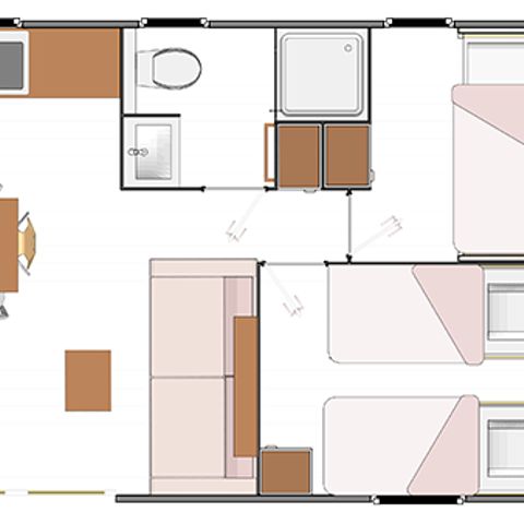 Canvas and wooden tent 6 persons - Sunêlia Luxe Lodge 3 bedrooms 2 bathrooms - Sheets provided