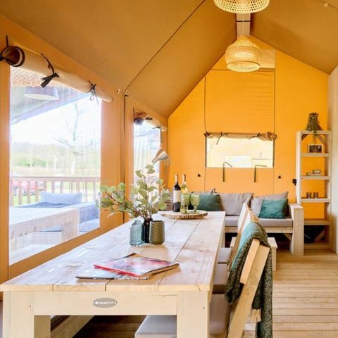 Canvas and wooden tent 9 persons - Safari tent sleeps 9 - 4 bedrooms