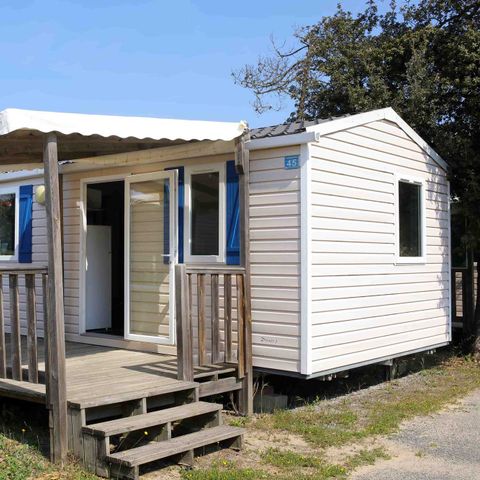 Mobilheim 8 Personen - GRAND LARGE D 30m² / 3 Zimmer - überdachte Terrasse