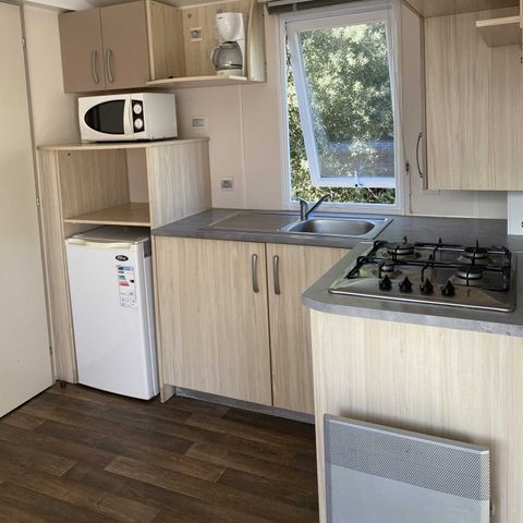 Stacaravan 8 personen - GRAND LARGE S 30m² / 3 kamers - overdekt terras