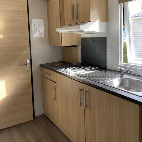 Stacaravan 4 personen - LODGE D 20m² / 1 kamer - terras