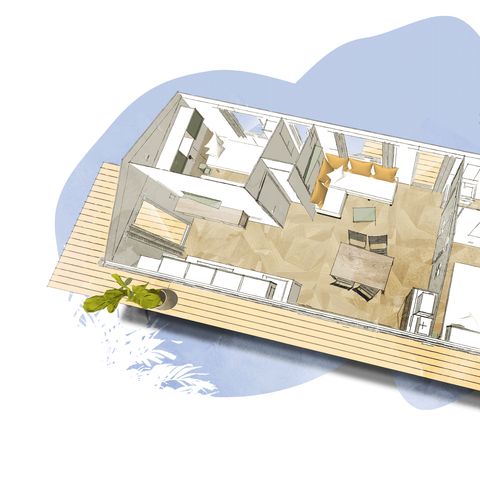 BUNGALOW 6 personnes - Mobil-home RIDEAU BAHIA 87.2  33m² / 2 chambres - terrasse