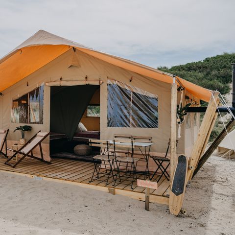 CANVAS AND WOOD TENT 5 people - Safari Lodge (excluding sanitary facilities)