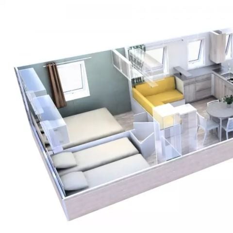 Mobilheim 8 personen - Premium 5 Zimmer 8 Personen