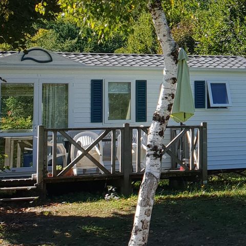 Stacaravan 8 personen - Comfort stacaravan 31m² / 3 kamers + TV + onoverdekt terras 6/8 personen