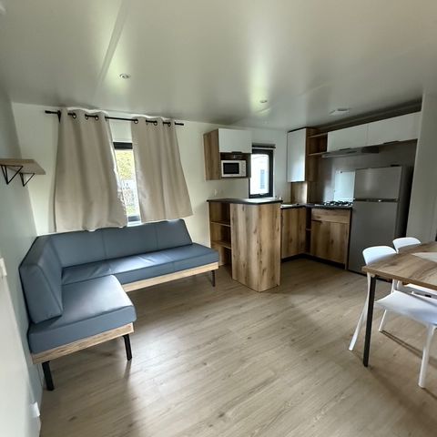 MOBILHOME 4 personas - Mobil-home Confort 27m² / 2 habitaciones (2/4pers) + TV + Terraza cubierta (ribera) 2/4 pers