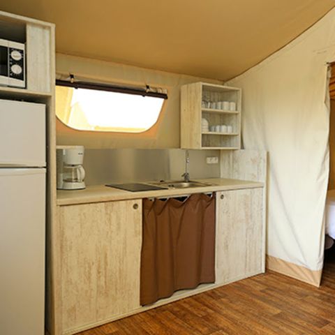 TIENDA DE LONA Y MADERA 4 personas - Lodge Maasaï 2ch 4p