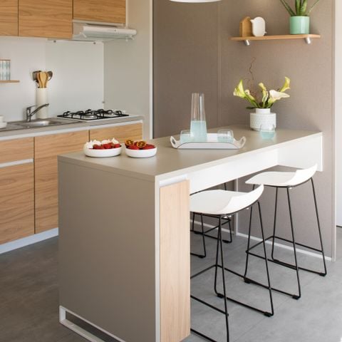 Mobilhome 4 personnes - Dimanche - COTTAGE CONFORT 2 chambres - 30m² - Terrasse couverte 4 pers
