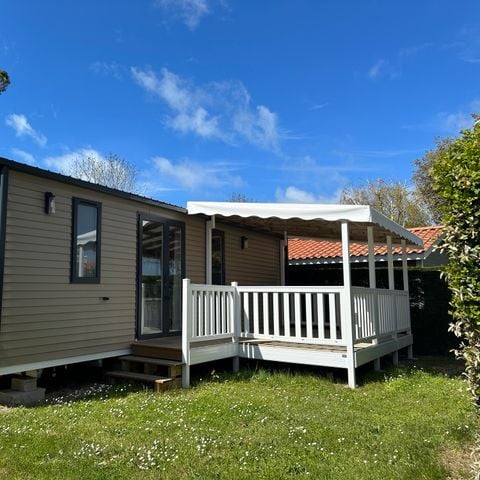 Mobilhome 6 personnes - Dimanche - COTTAGE CONFORT 3 chambres - 35m²-Terrasse couverte 6 pers