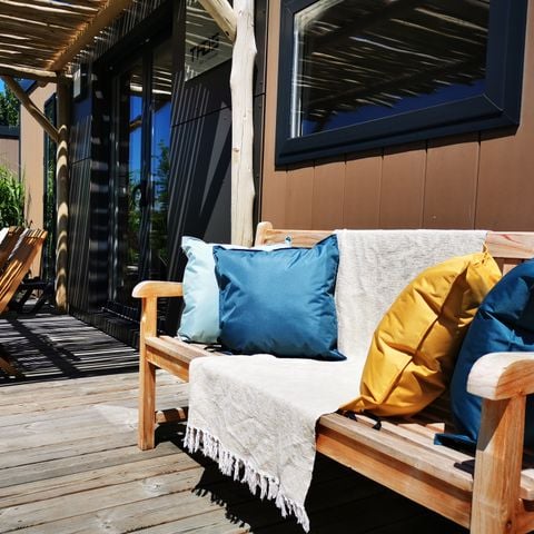 Mobilhome 4 personnes - Dimanche - SUNELIA LUXE TAOS 2 chambres - 40m² - Pergola exotique 4 pers