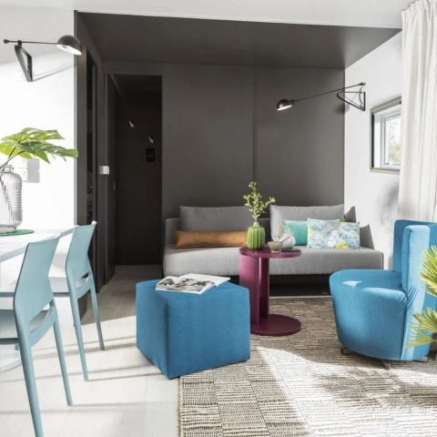 Mobilhome 4 personnes - Dimanche - SUNELIA LUXE TAOS 2 chambres - 40m² - Pergola exotique 4 pers