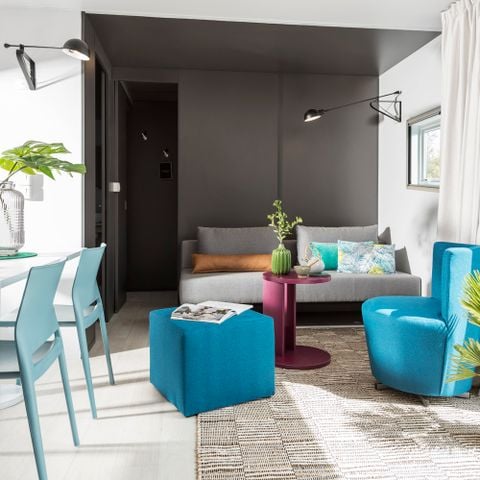 MOBILHOME 6 personnes - DIM - SUNELIA PRESTIGE TAOS SPA 3ch/ 6p - 40m² - Terrasse exotique