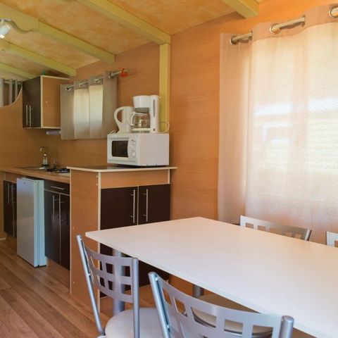 Accommodatie 2/4 personen - Insolite Nature Roulotte les Ecrins - 1 slaapkamer - 17m2 2/4 pers