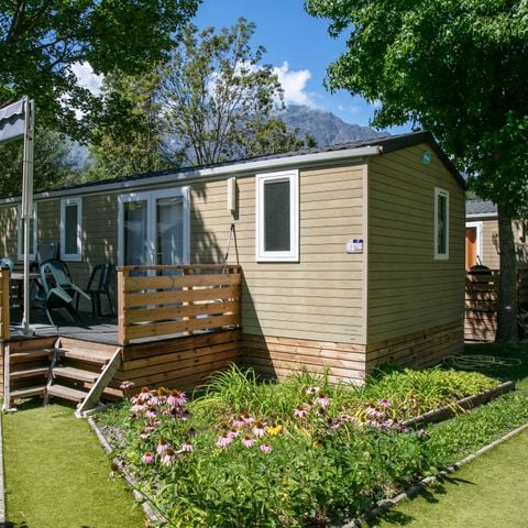 Stacaravan 6 personen - Belledonne Premium 32m² - 3 kamers + onoverdekt terras + plancha + Afwasmachine - Frankrijk