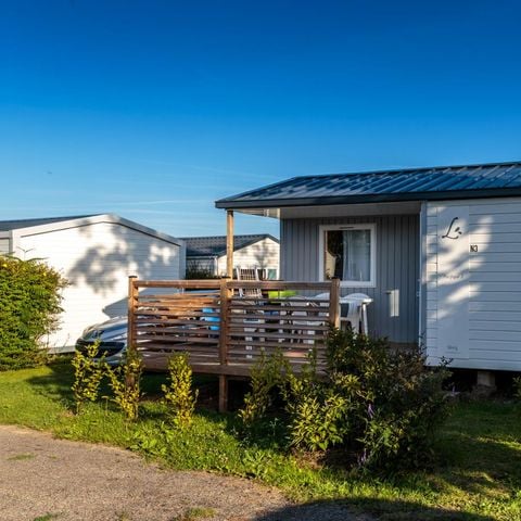 Mobilheim 4 Personen - Komfort 2 Zimmer - Halbüberdachte Terrasse