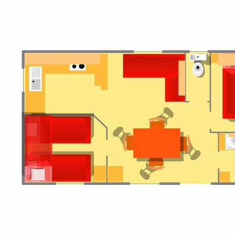 Mobile home 5 persons - Comfort 2 bedrooms - Terrace