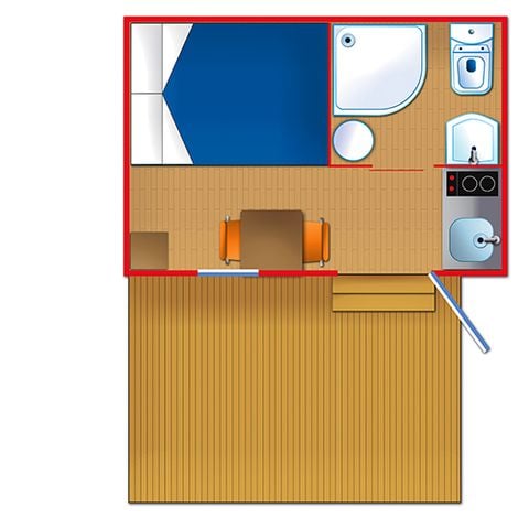 Stacaravan 2 personen - PANDORA 2 PAX