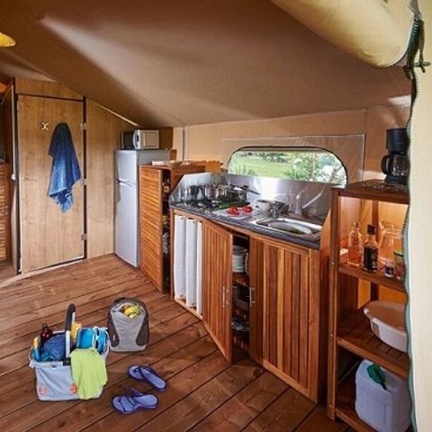 Tente en toile et en bois 5 personnes - Kenya Confort + – 2 chambres / 5 p