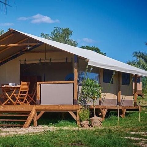 Tente en toile et en bois 5 personnes - Kenya Confort + – 2 chambres / 5 p