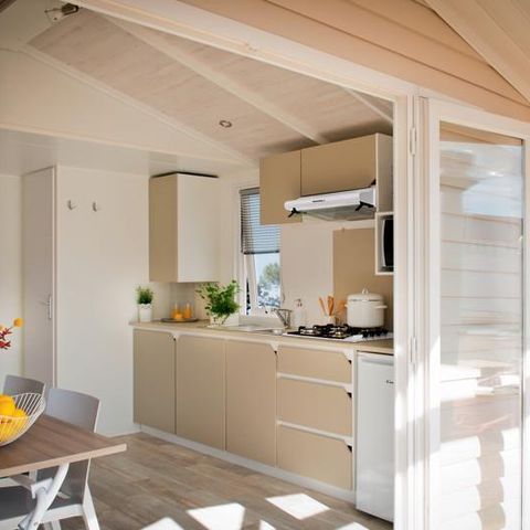 Mobilheim 4 Personen - Loggia 25m² + Terrasse - 2 Schlafzimmer