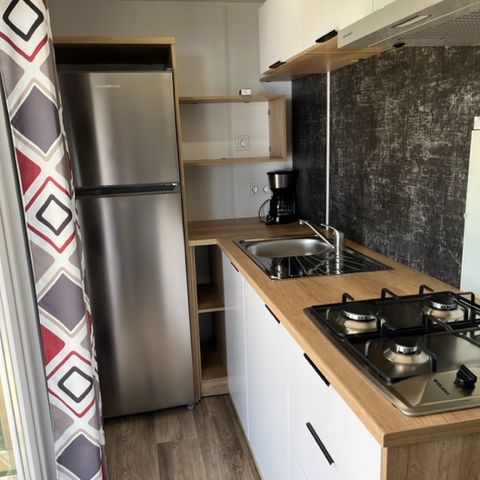 Stacaravan 6 personen - Premium 3 slaapkamers - uitzicht op de vijver