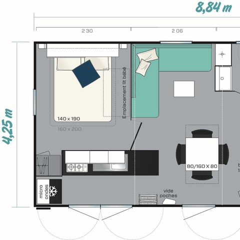 MOBILHOME 6 personas - Gama Pacific Super Cordelia